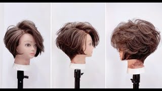 Modern Short Layered Bob Womens Haircut Full Tutorial  Textured amp Creative Bob Cutting Techniques [upl. by Ymiaj]