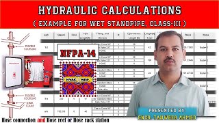 Standpipe Hydraulic Calculations  Fire Hose Connection Standpipe Class III NFPA 14 in Urdu [upl. by Assiruam373]