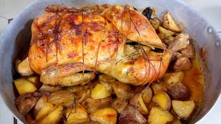 Pollo arrosto al forno con le patate ricetta facile della nonna [upl. by Nivlen340]