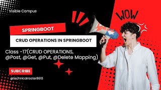 Spring boot tutorial for beginners Day17  CRUD Operations in telugu [upl. by Bartolomeo]