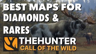 BEST MAPS For DIAMONDS amp RARE ANIMALS on Hunter Call of the Wild [upl. by Lisha]