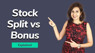 Stock split vs bonus shares explained  Stock market for beginners [upl. by Sewoll]