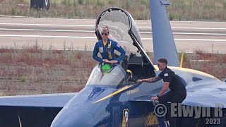 2023 Blue Angels Airshow Pilots walk out amp cockpit [upl. by Krenn808]