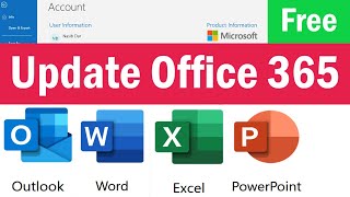 How to Update Microsoft Office Outlook Word Excel PowerPoint  How To Update Microsoft Office365 [upl. by Yelsnya]