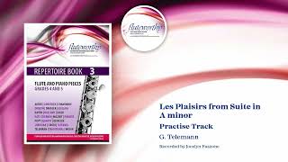 Les Plaisirs from Suite in A minor  Practise Track Piano Accompaniment [upl. by Nosyla]