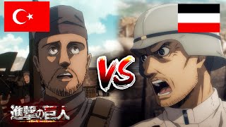 ATTACK ON TITAN S4x01  BUT ITS GERMANY vs TURKEY [upl. by Kcirttap]