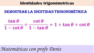 identidades trigonométricas fundamentales [upl. by Atsahs533]