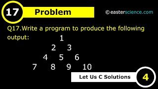 Write a c program to produce the 10 digits pyramid pattern on the screen  EASTER SCIENCE [upl. by Shirlee]