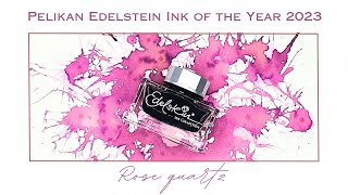 Pelikan Edelstein Ink of the Year 2023  Rose Quartz Review and Comparisons [upl. by Yarahs]