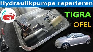 Cabrio öffnet DachKofferraum nicht oder langsam Hydraulikpumpe reparieren am Opel Tigra 93162375 [upl. by Llenrub]