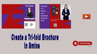 HOW TO DESIGN A TRIFOLD BROCHURE IN 8MINS photoshop adobeillustrator inkscape tutorial [upl. by Jarrow651]