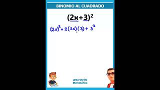 ✌👍Explicación Paso a Paso  Binomio al Cuadrado😎 algebra binomio matematicas secundaria [upl. by Ainez241]