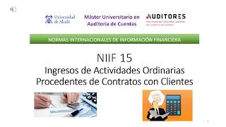 NIIF 15 Ingresos de contratos con clientes resumen [upl. by Notserp]