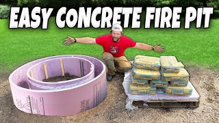 I Built A Smokeless Fire Pit With Foam And Concrete That Actually Works [upl. by Airres]