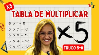 TABLA de MULTIPLICAR del NÚMERO 5 ¡MEGATRUCO [upl. by Ahseinat]