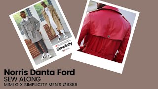 DIY TRENCH COAT SEWALONG MIMI G x SIMPLCITY MENS PATTERN 9389 [upl. by Atikir]