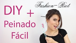 DIY Crea unos lindos palillos chinos para el cabello  Fashion Riot [upl. by Rockie]