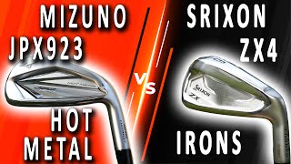 Mizuno JPX923 Hot Metal VS Srixon ZX4 Irons EXCUSE my Poor Strikes [upl. by Mulligan]