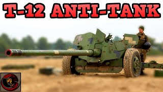 The Russian T12 Antitank Gun  100mm SMOOTHBORE SNIPER [upl. by Mientao]