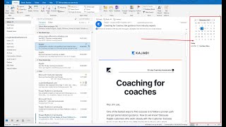 How to show calendar within email view panel in outlook 365 [upl. by Atorod]