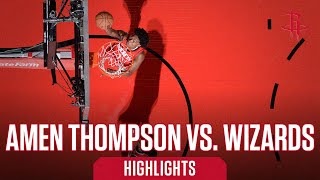 Amen Thompson 13 points Highlights vs Washington Wizards l Houston Rockets [upl. by Tabby]