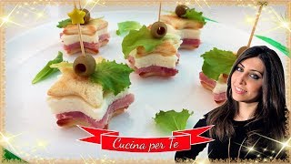 Tramezzini Stella di Natale  Ricette Natalizie [upl. by Ellecrag]