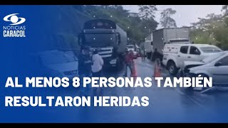 Trágico accidente en vía CajamarcaCalarcá deja dos muertos [upl. by Enileve]