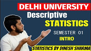 descriptive statistics intro  delhi university statistics hons  9310172405 [upl. by Etheline]