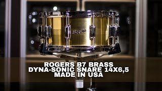 Rogers B7 Brass DynaSonic Snare 14x65 made in USA [upl. by Holli]