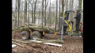 Steyr 4065 mit Källefall Rückewagen K90 und EigenbauFunkwinde [upl. by Parshall]