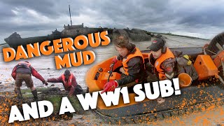 DANGEROUS MUD and a WW1 SUBMARINE We use Hovercrafts to get to places others cant [upl. by Ailec]