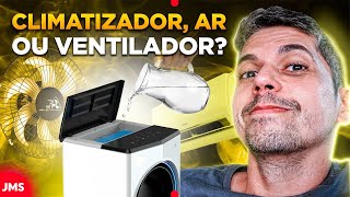 CLIMATIZADOR DE AR vs VENTILADOR vs AR CONDICIONADO [upl. by Vonny]