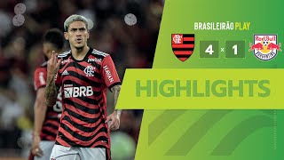 FLAMENGO VAPULEÓ A BRAGANTINO CON UN PEDRO INTRATABLE  Flamengo 4x1 Bragantino Brasileirao [upl. by Seraphim]