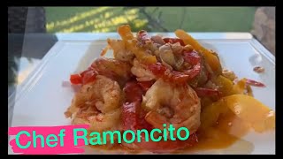 Camarones salteados con pimiento delicioso [upl. by Arba258]