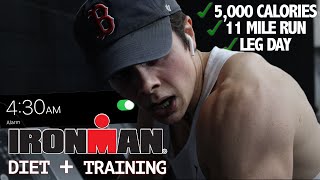 IRONMAN TRIATHLON DIET amp TRAINING  5000 Calories amp 11 Mile Run  Nick Bares Routine [upl. by Nev]