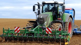 FENDT 828 VARIO  LEMKEN SOLITAIR 9  KERNER Walze [upl. by Fawn873]