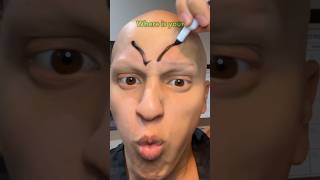 MY EYEBROWS RETURN🥰😱 comedy funny lol alopecia [upl. by Chick]