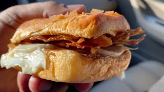 Wendy’s Breakfast Bacon Egg amp Cheese Croissant Review [upl. by Cornwall]