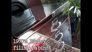 Strippedpolished vintage 1970s Bisley metal filing cabinet [upl. by Minny622]