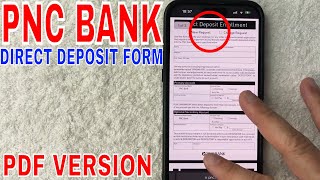 ✅ PNC Bank Direct Deposit Form 🔴 [upl. by Gone]