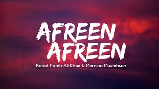 afreen afreen song lyrics [upl. by Botti]