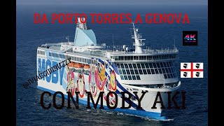 DA PORTO TORRES A GENOVA CON MOBY AKI Moby Lines [upl. by Donielle]