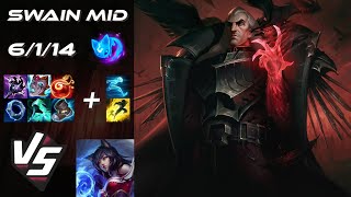 MID Swain vs Ahri  EU Challenger Patch 1422 [upl. by Llemert]