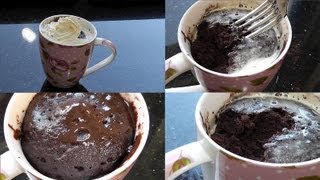 Saftiger NUTELLASchoko Tassenkuchen in 5 Minuten [upl. by Ahtel]