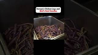 Koreans Chickens Legs And Birds Nest Noodles  🍜 shortvideo viralvideo food airplanechefs [upl. by Eicart360]