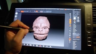 Wacom MobileStudio pro and Zbrush [upl. by Radek502]