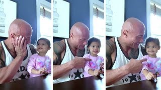 Dwayne Johnsons Daughter Refuses To Believe That Her Daddy Is Actually A Maui [upl. by Lrae]