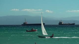 High Wind Laser Sailing  18 Knots [upl. by Grannie]