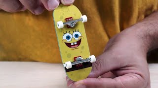 SpongeBob Fingerboard  Inove Fingerboards assembly  Exclusive Sponge Bob deck  Fingrboarding [upl. by Ranip]