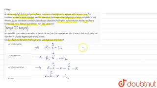 Amides undergo hydrolysis to yield carboxylic acid plus amine on heating in either aqueous [upl. by Atined]